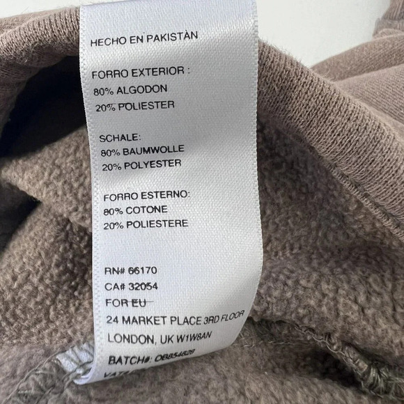 Urban Outfitters Women’s Crop Top Sweatshirt 1/2 Zip Stone Wash Brown Sz Medium - Picture 7 of 7